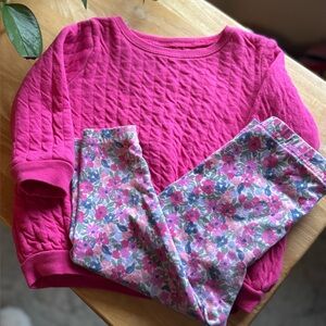 Carters 18 months 
Pink sweatshirt & floral leggings 🌸